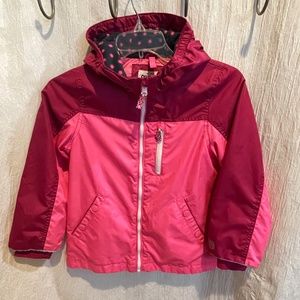 OshKosh Pink Windbreaker Shell Only 3 in 1 Jacket  Hood Girls 6X